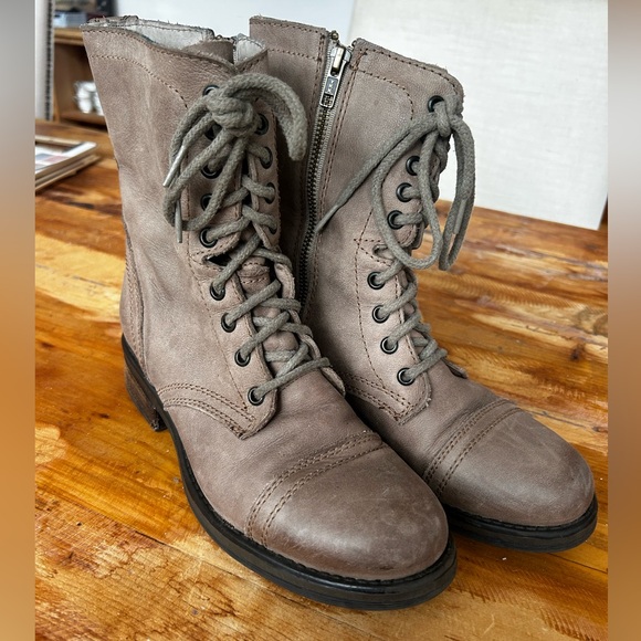 Steve Madden Troopa 2.0 Combat Boots Gray Size 9.5 - Picture 2 of 14